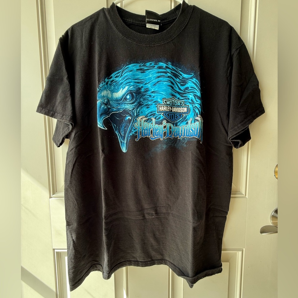Harley-Davidson Black and Blue Eagle Tee from Hale’s Harley in Mansfield Ohio